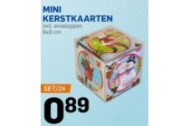 mini kerstkaarten set van 24