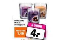 geurkaars in glas