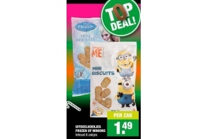 uitdeel koekjes frozen of minions