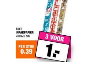 sint inpakpapier