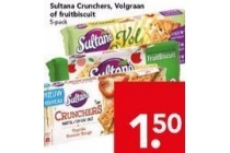 sultana crunchers volgraan of fruitbiscuit