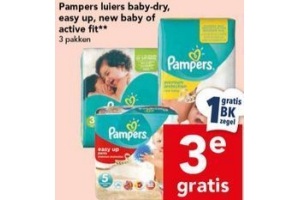 pampers luiers baby dry easy up new baby of active fit