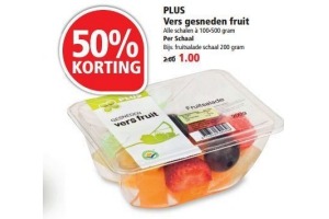 plus vers gesneden fruit