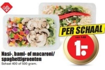 nasi bami of macaroni spaghettigroenten