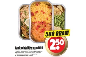 ambachtelijke maaltijd