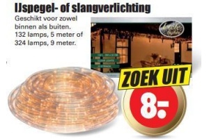 ijspegel of slangverlichting