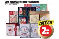 luxe kerstkaarten met enveloppen