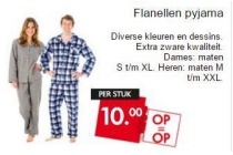 flanellen pyjama