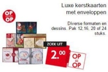 luxe kerstkaarten met enveloppen