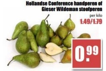 hollandse conference handperen of gieser wildeman stoofperen