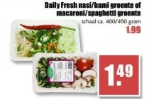daily fresh nasi bami groente of macaroni spaghetti groente