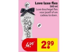 love luxe fles