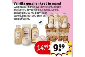 vanilla geschenkset in mand