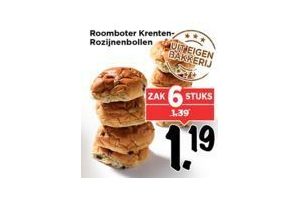 roomboter krenten rozijnenbollen