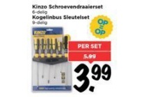 kinzo schroevendraaierset of kogelinbus sleutelset
