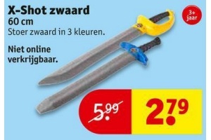 x shot zwaard