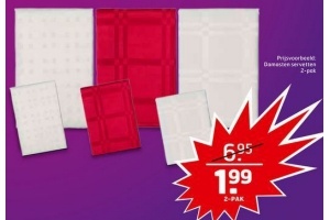 damasten servetten en tafelkleed