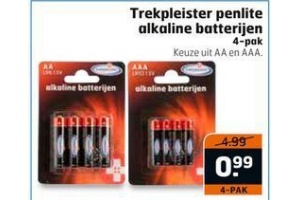 trekpleister penlite alkaline batterijen