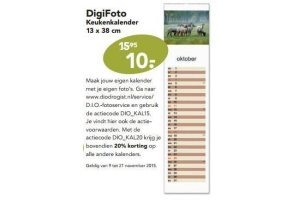 digifoto keukenkalender 13 x 38 cm