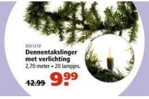 dennentakslinger met verlichting