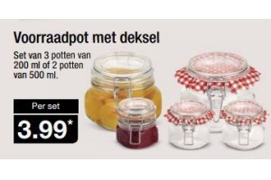 voorraadpot met deksel
