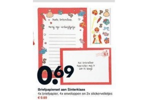 briefpapierset aan sinterklaas