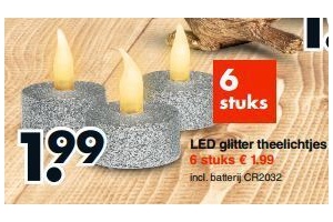 led glitter theelichtjes