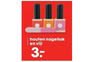 houten nagellak en vijl