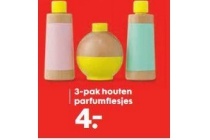 houten parfumflesjes