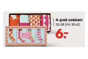 4 pack sokken