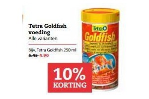 tetra goldfish voeding