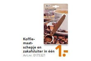 koffiemaatschepje en zakafsluiter in en eacute en eacute n