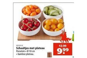 schaaltjes met plateau