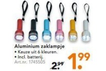aluminium zaklampje