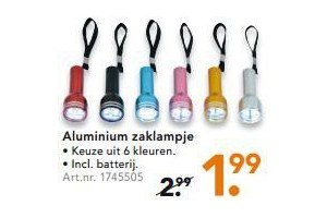 aluminium zaklampje