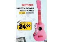 bontempi houten gitaar met stickers