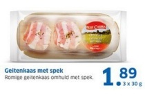 geitenkaas met spek