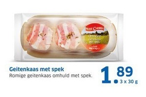geitenkaas met spek