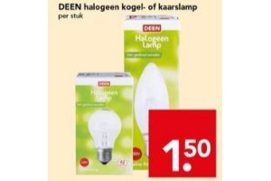 deen halogeen kogel of kaarslamp