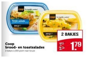 coop brood en toastsalades