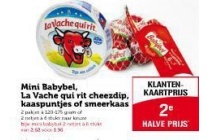 mini babybel la vache qui rit cheezdip kaaspuntjes of smeerkaas 2e halve prijs