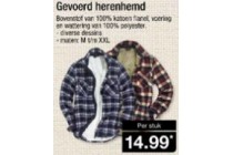 gevoerd herenhemd