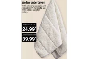 wollen onderdeken