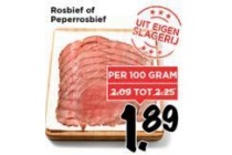 rosbief of peperrosbief