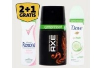 axe dove of rexona deodorant