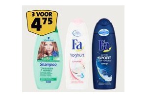 fa douchegel of schwarzkopf shampoo of conditioner