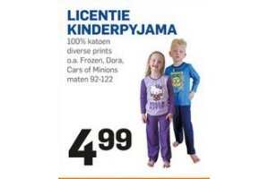 licentie kinderpyjama