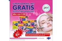 gezichtsbehandeling alles voor en euro 6 99