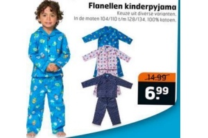 flanellen kinderpyjama