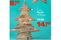 kerstverlichting rattan boom